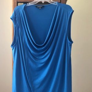 Ellen Tracy 3X beautiful blue sleeveless shell